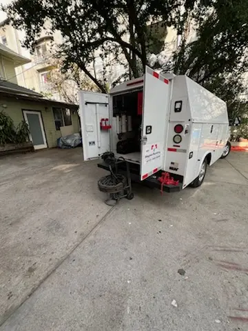 Magnet Plumbing service vehicle on-site for Slab Leak Repair in Pine Crest